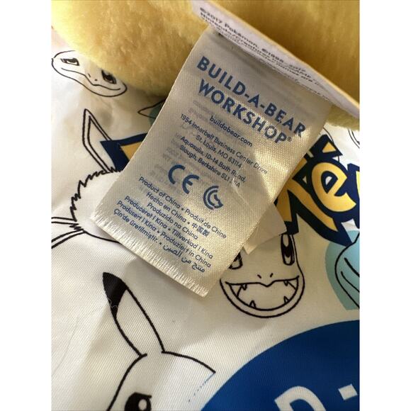 Build A Bear Pokemon Pikachu Plush Stuffed Toy 18" BAB With Original Bag - Picture 6 of 10